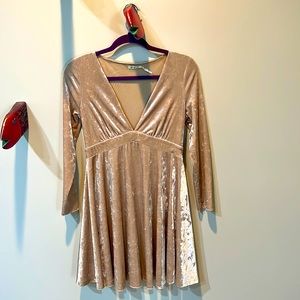 Kimchi Blue velvet low cut dress